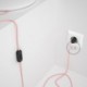Cableado para lámpara, cable RM16 Efecto Seda Rosa Bebé 1,8m. Elige tu el color de la clavija y del interruptor!