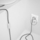 Cableado para lámpara, cable RN02 Lino Natural Gris 1,8m. Elige tu el color de la clavija y del interruptor!