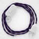 Cableado para lámpara, cable TM14 Efecto Seda Púrpura 1,8m. Elige tu el color de la clavija y del interruptor!