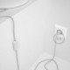Cableado para lámpara, cable RL01 Efecto Seda Glitter Blanco 1,8m. Elige tu el color de la clavija y del interruptor!