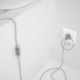 Cableado para lámpara, cable RL01 Efecto Seda Glitter Blanco 1,8m. Elige tu el color de la clavija y del interruptor!