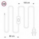 Cableado para lámpara, cable RP09 Efecto Seda Bicolor Blanco-Rojo 1,8m. Elige tu el color de la clavija y del interruptor!