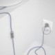 Cableado para lámpara, cable RZ07 Efecto Seda ZigZag Blanco Lila 1,8m. Elige tu el color de la clavija y del interruptor!