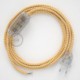 Cableado para lámpara, cable RZ10 Efecto Seda ZigZag Blanco Amarillo 1,8m. Elige tu el color de la clavija y del interruptor!