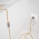 Cableado para lámpara, cable RZ10 Efecto Seda ZigZag Blanco Amarillo 1,8m. Elige tu el color de la clavija y del interruptor!