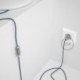 Cableado para lámpara, cable RZ12 Efecto Seda ZigZag Blanco Azul 1,8m. Elige tu el color de la clavija y del interruptor!