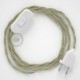 Cableado para lámpara, cable TN01 Lino Natural Neutro 1,8m. Elige tu el color de la clavija y del interruptor!