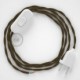 Cableado para lámpara, cable TC13 Algodón Marrón 1,8m. Elige tu el color de la clavija y del interruptor!