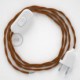 Cableado para lámpara, cable TM22 Efecto Seda Whisky 1,8m. Elige tu el color de la clavija y del interruptor!