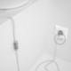 Cableado para lámpara, cable RC01 Algodón Blanco 1,8m. Elige tu el color de la clavija y del interruptor!