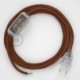 Cableado para lámpara, cable RC23 Algodón Ciervo 1,8m. Elige tu el color de la clavija y del interruptor!