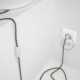 Cableado para lámpara, cable RC63 Algodón Verde Gris 1,8m. Elige tu el color de la clavija y del interruptor!