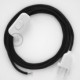 Cableado para lámpara, cable RC04 Algodón Negro 1,8m. Elige tu el color de la clavija y del interruptor!