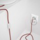 Cableado para lámpara, cable RT94 Efecto Seda Red Devil 1,8m. Elige tu el color de la clavija y del interruptor!