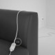 Alargador eléctrico con cable textil RC01 Algodón Blanco 2P 10A Made in Italy.