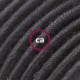 Alargador eléctrico con cable textil RC04 Algodón Negro 2P 10A Made in Italy.