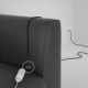 Alargador eléctrico con cable textil RC04 Algodón Negro 2P 10A Made in Italy.