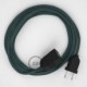 Alargador eléctrico con cable textil RC30 Algodón Gris Piedra 2P 10A Made in Italy.