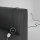 Alargador eléctrico con cable textil RC30 Algodón Gris Piedra 2P 10A Made in Italy.