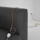 Alargador eléctrico con cable textil RC31 Algodón Miel Dorado 2P 10A Made in Italy.