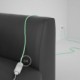 Alargador eléctrico con cable textil RC34 Algodón Leche y Menta 2P 10A Made in Italy.