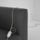 Alargador eléctrico con cable textil RC43 Algodón Gris Pardo 2P 10A Made in Italy.