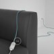 Alargador eléctrico con cable textil RC53 Algodón Oceano 2P 10A Made in Italy.