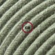 Alargador eléctrico con cable textil RC63 Algodón Verde Gris 2P 10A Made in Italy.