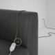 Alargador eléctrico con cable textil RC63 Algodón Verde Gris 2P 10A Made in Italy.