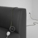 Alargador eléctrico con cable textil RC63 Algodón Verde Gris 2P 10A Made in Italy.