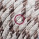 Alargador eléctrico con cable textil RD53 Algodón y Lino Natural Stripes Corteza 2P 10A Made in Italy.