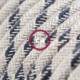 Alargador eléctrico con cable textil RD54 Algodón y Lino Natural Stripes Antracita 2P 10A Made in Italy.