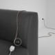 Alargador eléctrico con cable textil RD61 Algodón y Lino Natural Rombo Rosa Viejo 2P 10A Made in Italy.