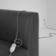Alargador eléctrico con cable textil RD62 Algodón y Lino Natural Rombo Verde Tomillo 2P 10A Made in Italy.