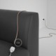 Alargador eléctrico con cable textil RD71 Algodón y Lino Natural ZigZag Rosa Viejo 2P 10A Made in Italy.