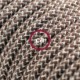 Alargador eléctrico con cable textil RD73 Algodón y Lino Natural ZigZag Corteza 2P 10A Made in Italy.