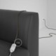 Alargador eléctrico con cable textil RD73 Algodón y Lino Natural ZigZag Corteza 2P 10A Made in Italy.