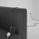 Alargador eléctrico con cable textil RD74 Algodón y Lino Natural ZigZag Antracita 2P 10A Made in Italy.