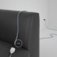 Alargador eléctrico con cable textil RD75 Algodón y Lino Natural ZigZag Azul Steward 2P 10A Made in Italy.
