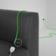 Alargador eléctrico con cable textil RF06 Efecto Seda Verde Flùo 2P 10A Made in Italy.