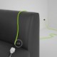 Alargador eléctrico con cable textil RF10 Efecto Seda Amarillo Flúo 2P 10A Made in Italy.