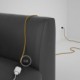 Alargador eléctrico con cable textil RL05 Efecto Seda Glitter Dorado 2P 10A Made in Italy.