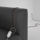 Alargador eléctrico con cable textil RL13 Efecto Seda Glitter Marrón 2P 10A Made in Italy.