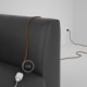 Alargador eléctrico con cable textil RL22 Efecto Seda Glitter Cobre 2P 10A Made in Italy.