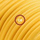 Alargador eléctrico con cable textil RM10 Efecto Seda Amarillo 2P 10A Made in Italy.