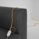 Alargador eléctrico con cable textil RM10 Efecto Seda Amarillo 2P 10A Made in Italy.