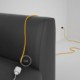 Alargador eléctrico con cable textil RM10 Efecto Seda Amarillo 2P 10A Made in Italy.