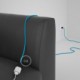 Alargador eléctrico con cable textil RM11 Efecto Seda Celeste 2P 10A Made in Italy.
