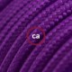 Alargador eléctrico con cable textil RM14 Efecto Seda Púrpura 2P 10A Made in Italy.