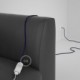 Alargador eléctrico con cable textil RM14 Efecto Seda Púrpura 2P 10A Made in Italy.